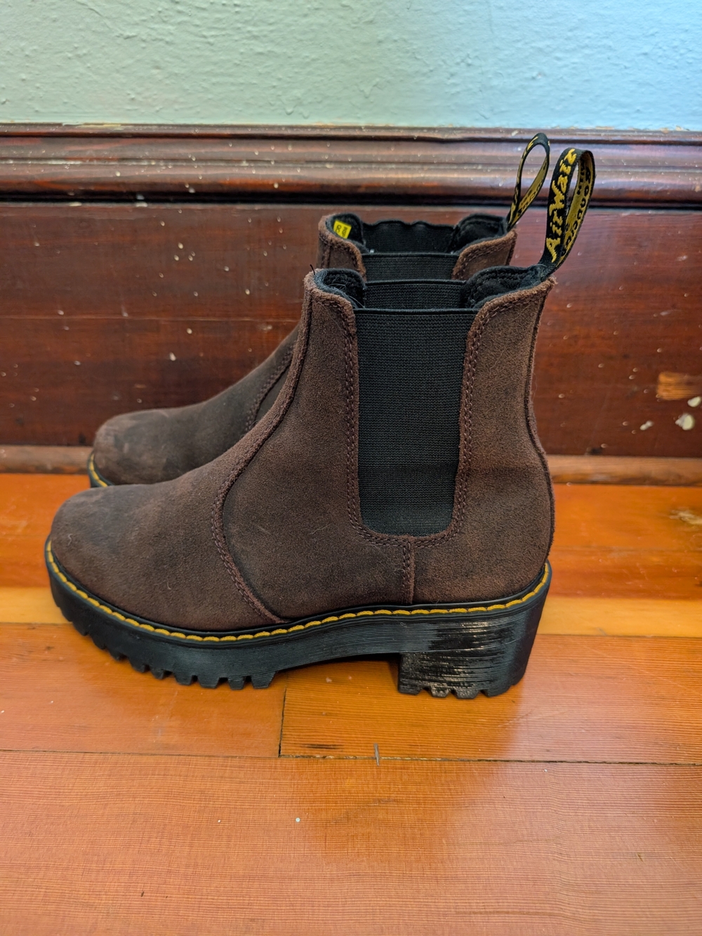 Dr. Martens Women's Brown Suede Chelsea Boots